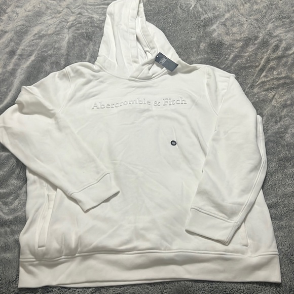 Abercrombie & Fitch Tops - Abercrombie & Fitch white hoodie - size xxl